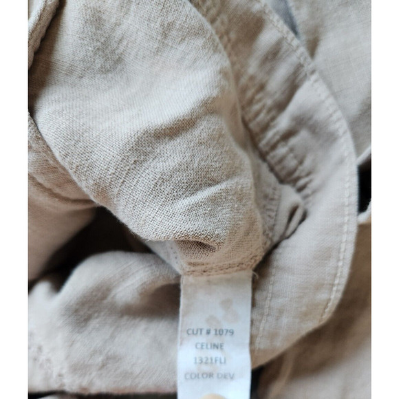 NWOT L’Agence Women’s Celine Linen Jacket Size Small Beige Gold Buttons #1N405 - Picture 8 of 9